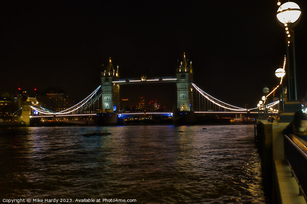 Tower Bridge at night Picture Board by Mike Hardy