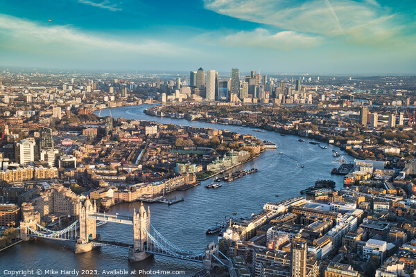 London Skyline Aerial view Picture Board by Mike Hardy