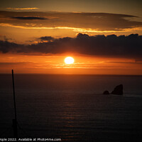 Buy canvas prints of Sunset from Perranporth  by Martin Pople