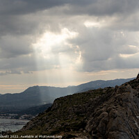 Buy canvas prints of Sunlight Beaming over Pollensa - Mallorca by Jenny Leavett