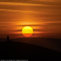 Buy canvas prints of Sunrise Sunset Blacko Tower Lancashire by Lee Mansfield