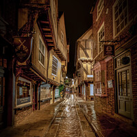 Buy canvas prints of Shambles - York - Night by Lee Mansfield