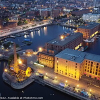 Buy canvas prints of Albert Dock Liverpool from above by Steve Loyden