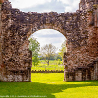 Buy canvas prints of From Inside of Lilleshall Abbey, Lilleshall, Shrop by Pamela Reynolds