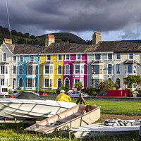 Buy canvas prints of A View of Llanfairfechan Seaside Town, north Wales by Pamela Reynolds