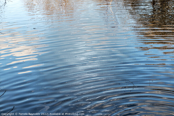 Ripples on a Lake with Plastic Wrap Filter Picture Board by Pamela Reynolds
