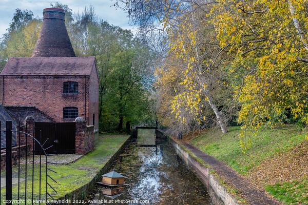 Bottle Kiln with Canal at Coalport China Museum Sh Picture Board by Pamela Reynolds