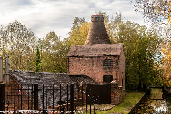 Bottle Kiln with Canal at Coalport China Museum Sh Picture Board by Pamela Reynolds