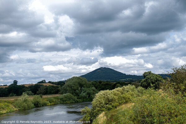 Wrekin Hill with the River Severn Picture Board by Pamela Reynolds