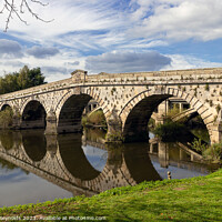 Buy canvas prints of Atcham Bridge, Shrewsbury by Pamela Reynolds