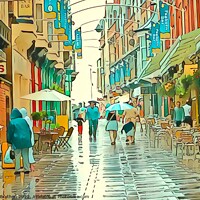 Buy canvas prints of Southport Street Scene by John Brython