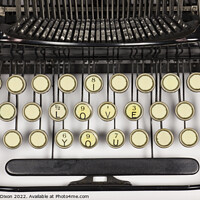 Buy canvas prints of Old typewriter keys rearranged to say I LOVE YOU. by Gordon Dixon