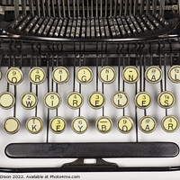 Buy canvas prints of The original wireless keyboard on an old typewriter, and no battery to boot by Gordon Dixon