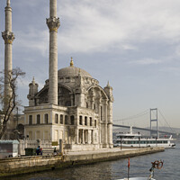 Buy canvas prints of Ortakoy Mosque on the Bosphorus, Istanbul by Gordon Dixon
