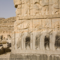 Buy canvas prints of Procession to the King stone carving - 500 BC - Persepolis, Iran by Gordon Dixon