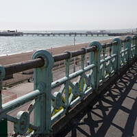 Buy canvas prints of Brighton upper promenade, beach and pier by Gordon Dixon