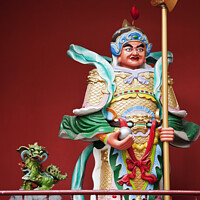 Buy canvas prints of Statue of Guan Di, the Taoist God of War - Kuala Lumpur by Gordon Dixon