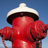 Buy canvas prints of Bright red fire hydrant - Toledo, USA by Gordon Dixon