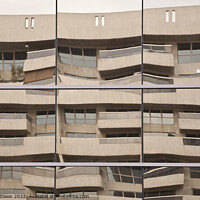Buy canvas prints of Odd reflection of apartment building - Optical Delusion, Dubai by Gordon Dixon
