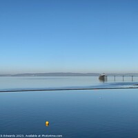Buy canvas prints of Clevedon Marine Lake and Pier by Nick Edwards