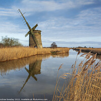 Buy canvas prints of Brograve mill, Norfolk broads by andrew loveday