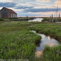 Buy canvas prints of Thornham Sunset  by andrew loveday