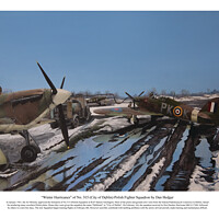 Buy canvas prints of Winter Hawker Hurricanes 315 (Polish) Squadron RAF by Aviator Art Studio
