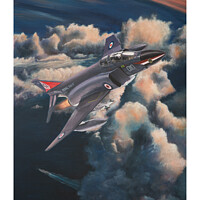 Buy canvas prints of “Sunset on an Era” Phantom FG1 of 892 Naval Air Squadron by Dan Hedger by Aviator Art Studio