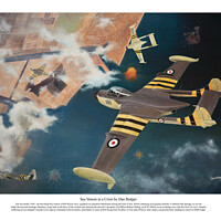 Buy canvas prints of Sea Venom in a crisis -  a Royal Navy attack by dan hedger  by Aviator Art Studio