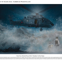 Buy canvas prints of Royal Navy Westland Wessex HAS.3 ‘Humphrey’ helicopter SAS rescue by Aviator Art Studio