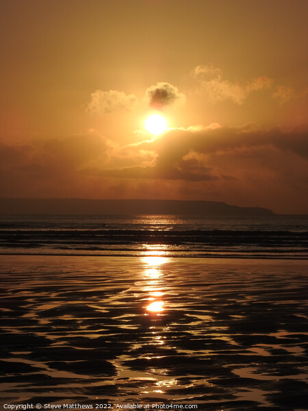 Westward Ho! beach sunset Picture Board by Steve Matthews