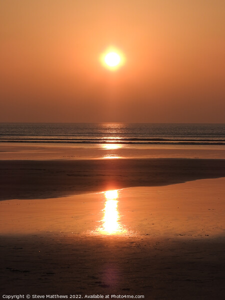 Westward Ho! Beach Sunset Picture Board by Steve Matthews