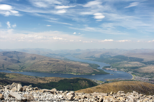 View from the Ben Nevis in Scotland Picture Board by Eszter Imrene Virt