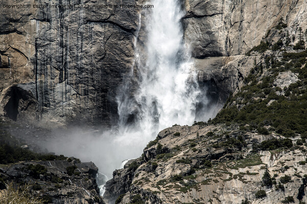 Waterfall in the Yosemite National Park Picture Board by Eszter Imrene Virt