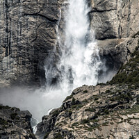 Buy canvas prints of Waterfall in the Yosemite National Park by Eszter Imrene Virt