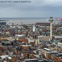 Buy canvas prints of The city of Liverpool from the tower of Liverpool Cathedral by Eszter Imrene Virt