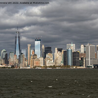 Buy canvas prints of Skyline of Manhattan on a stormy day by Eszter Imrene Virt