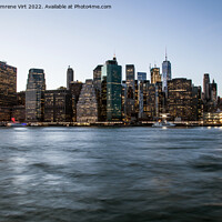 Buy canvas prints of Long exposure picture of the skyline of New York by Eszter Imrene Virt