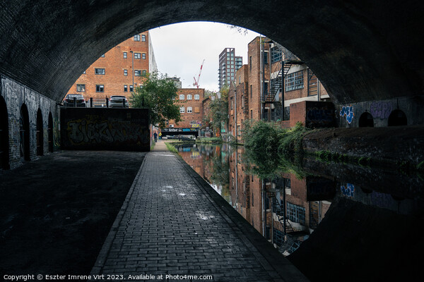 Canal in Birmingham Picture Board by Eszter Imrene Virt