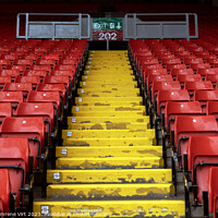 Buy canvas prints of Rows of seats in Anfield Stadium by Eszter Imrene Virt