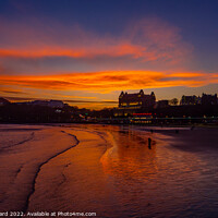 Buy canvas prints of Scarborough sunset by Tony Millward