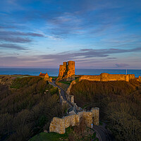 Buy canvas prints of Scarborough Castle Sunset by Tony Millward