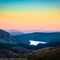 Buy canvas prints of Cantref Reservoir Afterglow by Chris Richards