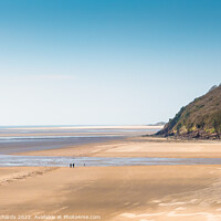 Buy canvas prints of Walkers at Llansteffan Beach by Chris Richards