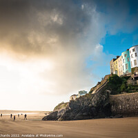 Buy canvas prints of Tenby Beach in Winter by Chris Richards