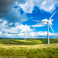Buy canvas prints of Mynydd Y Betws Wind Farm by Chris Richards
