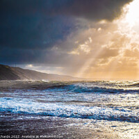 Buy canvas prints of Dramatic Skies at Aberystwyth by Chris Richards