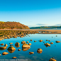 Buy canvas prints of Morning on Llansteffan Beach by Chris Richards