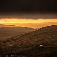 Buy canvas prints of Home Across The Black Mountain Pass, Brecon Beacons by Chris Richards