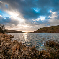 Buy canvas prints of Fading Light at Upper Lliw Reservoir by Chris Richards
